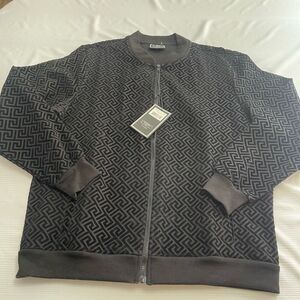 NWT Casa Moda Black Knit Bomber Jacket Size Large New